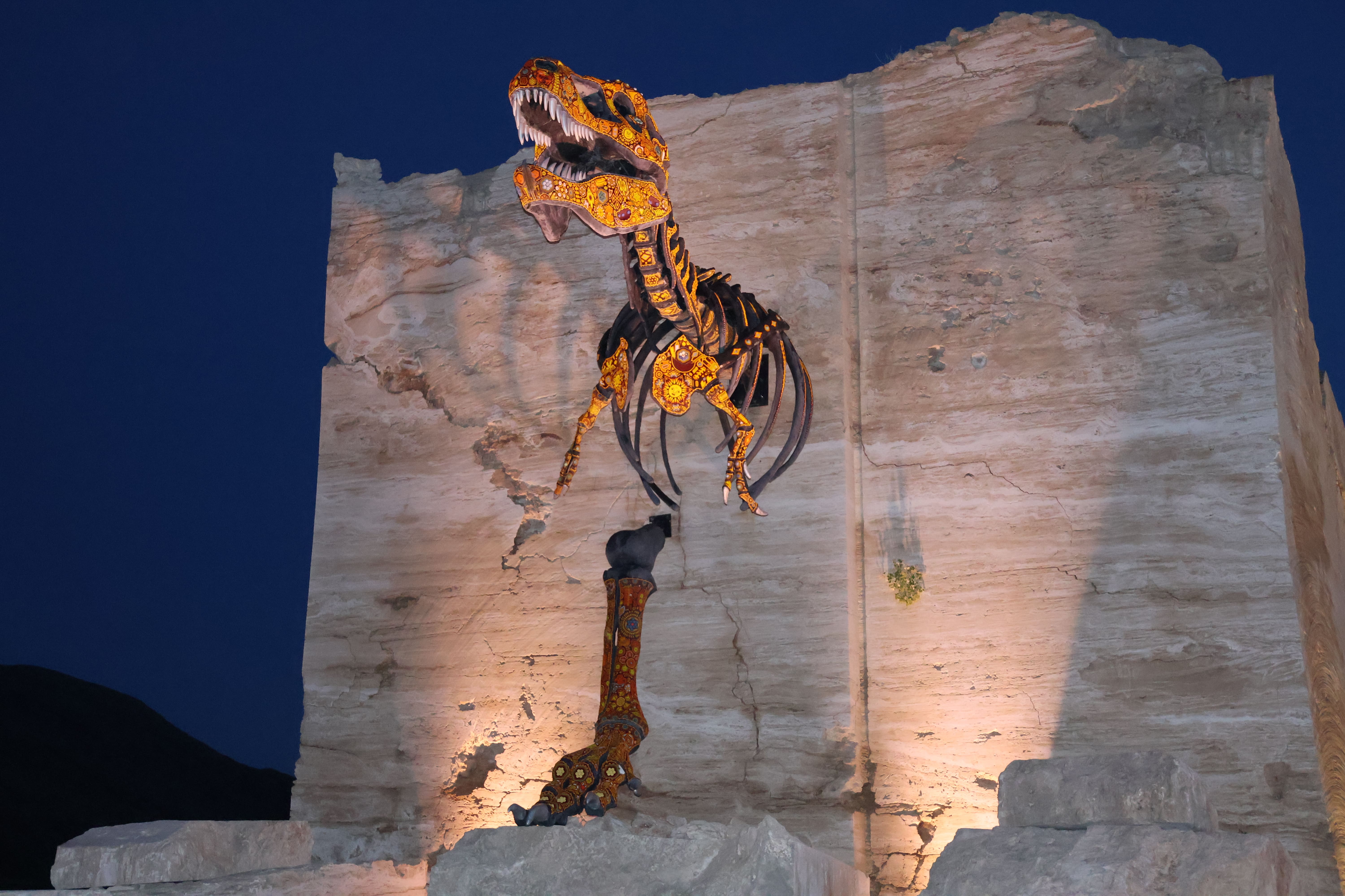 T-Rex art at the quarry