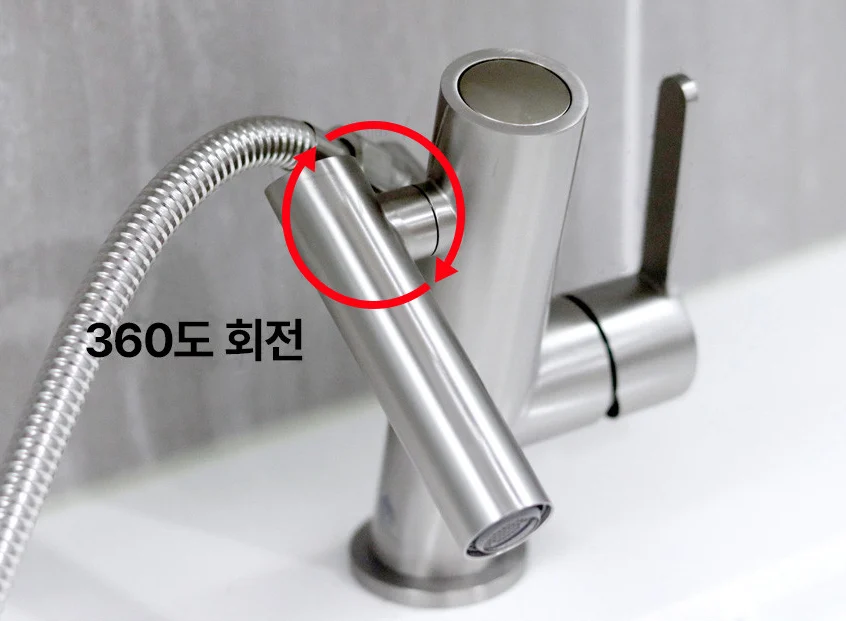 베르사츠 무광 원홀 샤워겸용 수전 회전형 7004 상세 이미지 4
