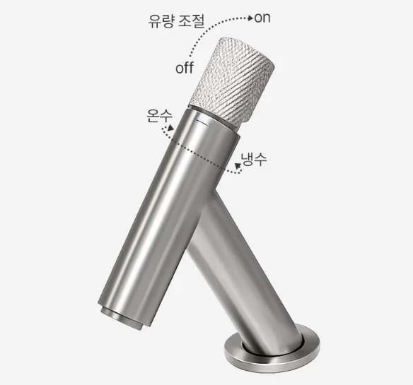 베르사츠 스텐 무광 니켈 원홀 세면수전 4201 상세 이미지 2