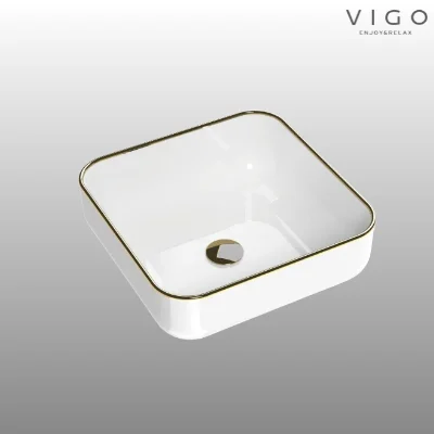 VIGO 탑볼 세면기 화이트골드 400