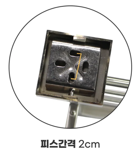 진테크 2단 수건선반 실버 이단수건선반 무광 상세 이미지 3