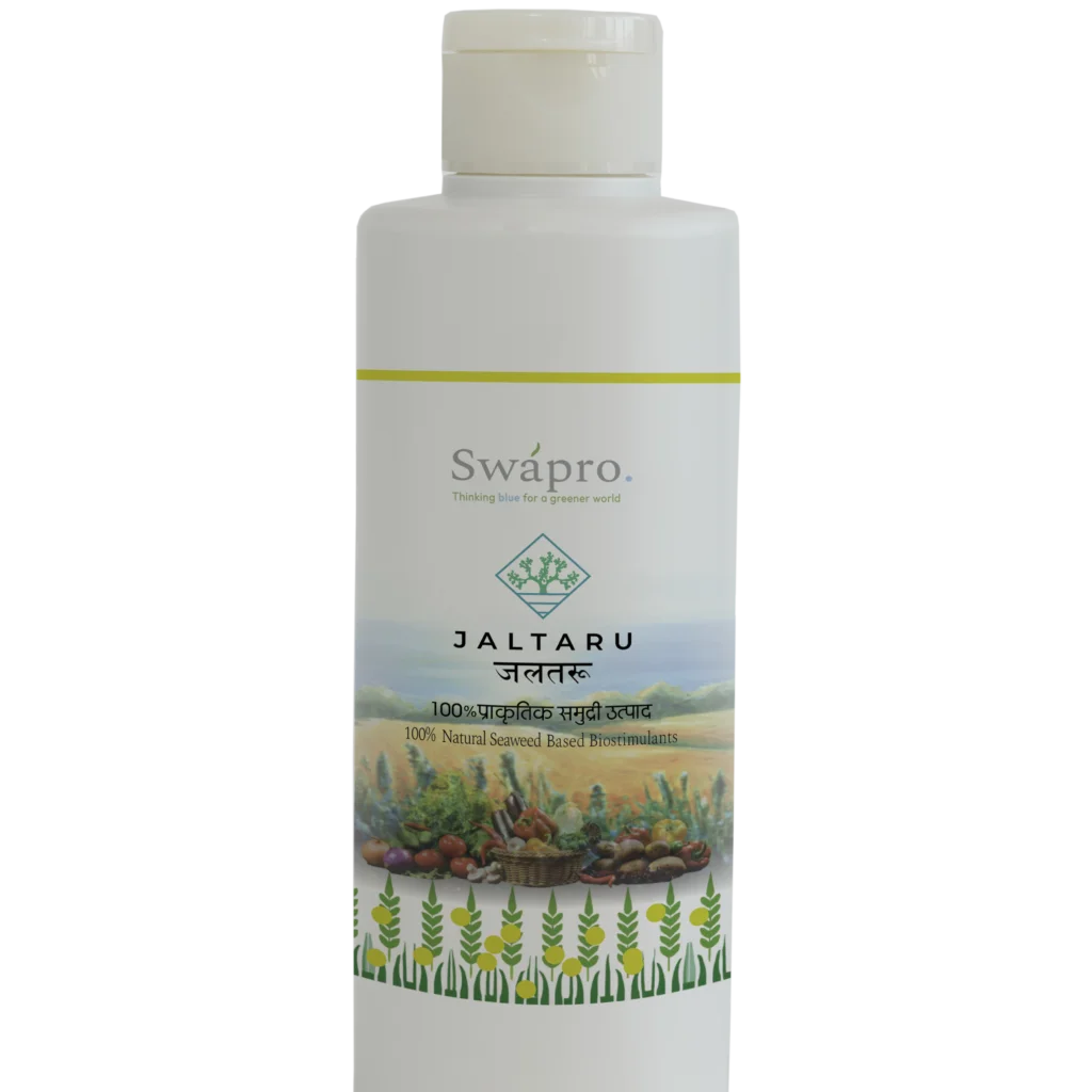 Jaltaru seaweed biostimulant bottle — front view