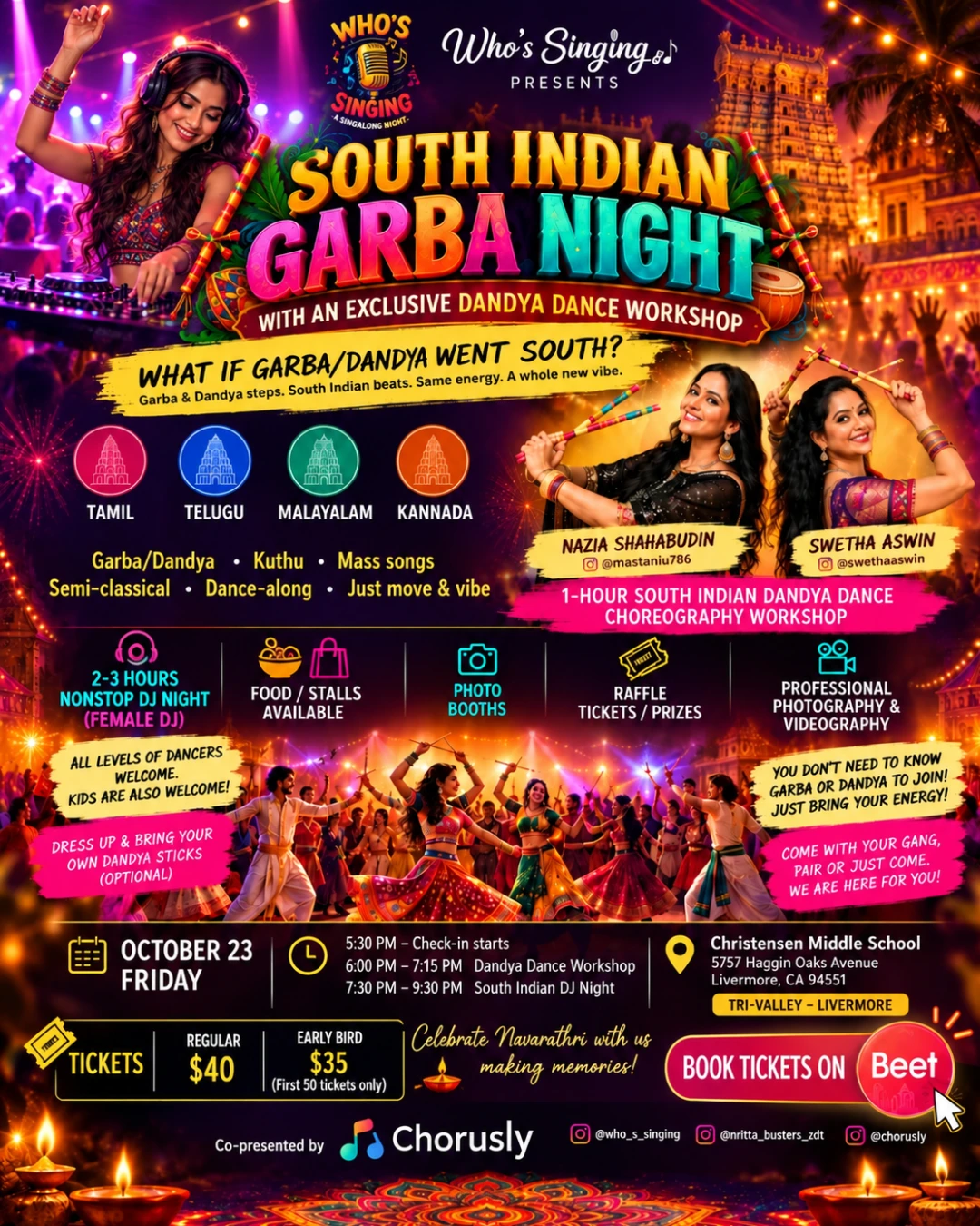 South Indian Dandya Night - What if Garba went south?