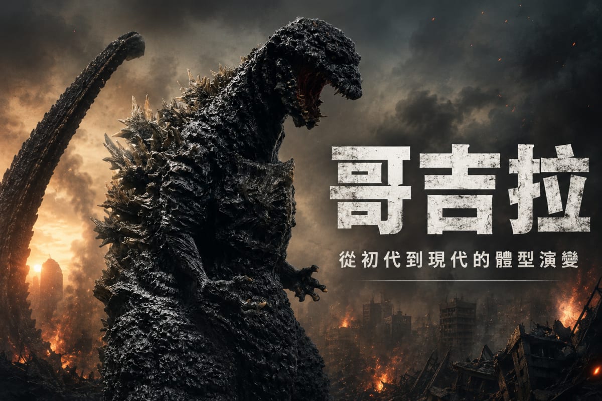 哥吉拉的體型有多大？從初代到現代的尺寸演變