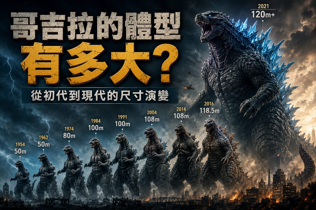 哥吉拉體型演變