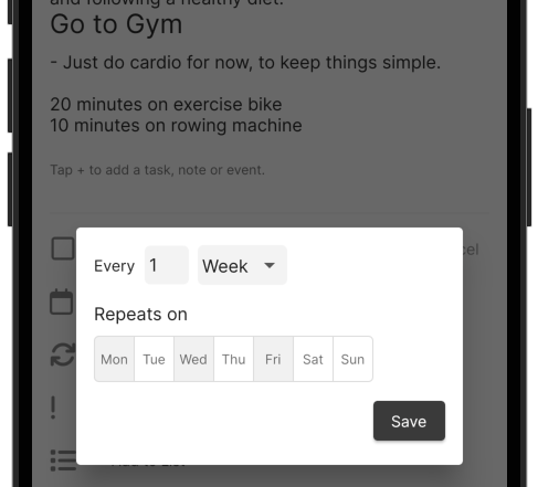 You can set your task to repeat in any way you like