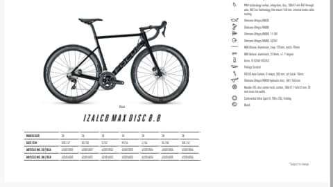 Bicicleta Ruta o Pista Focus Izalco Max Disc 8.8