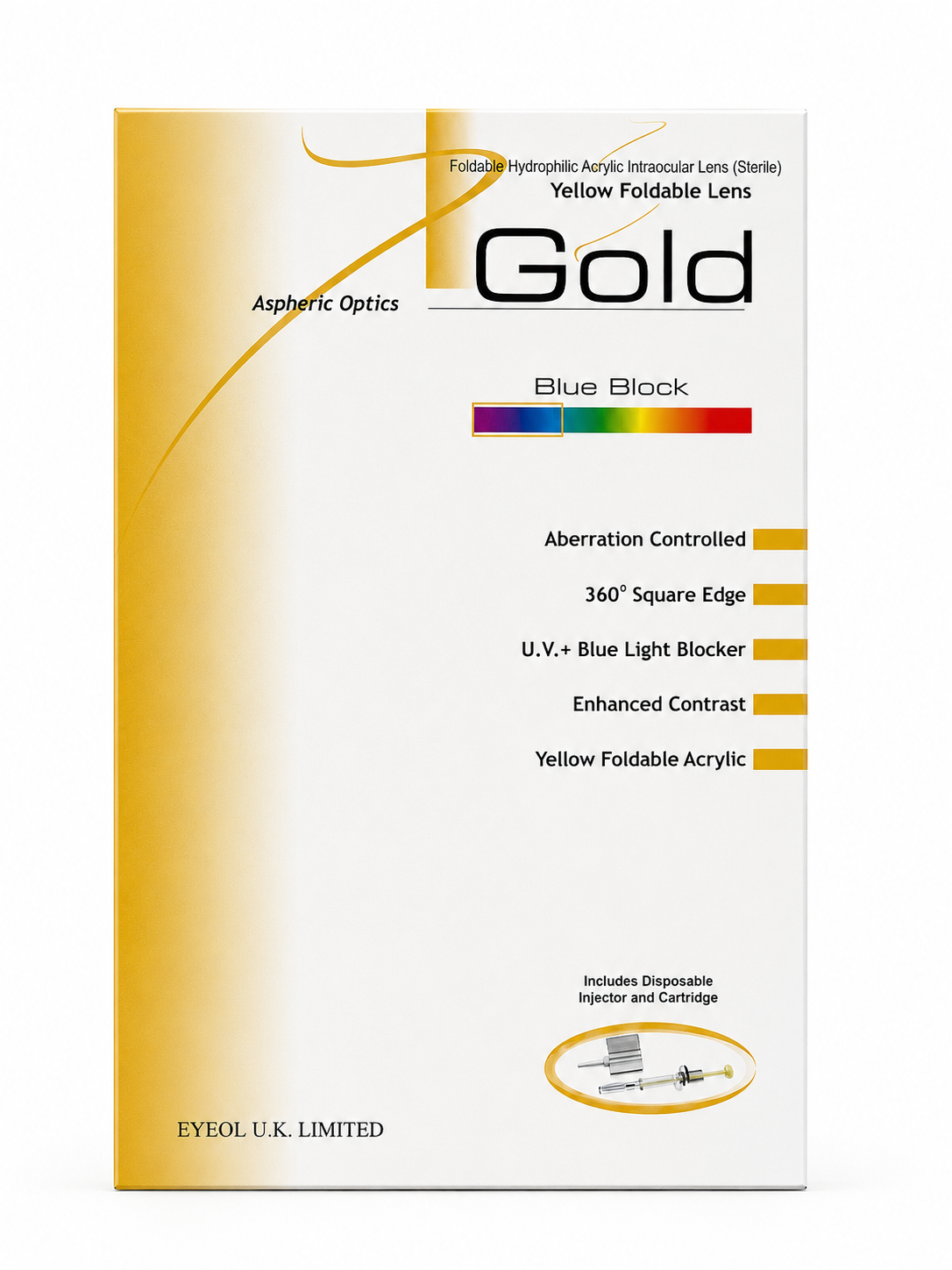 Drap Approved - EYEOL Gold Aspheric Yellow Foldable Lens