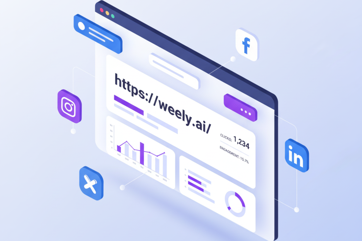 Short link on social media post