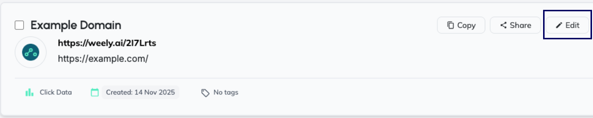 Edit Destination URL