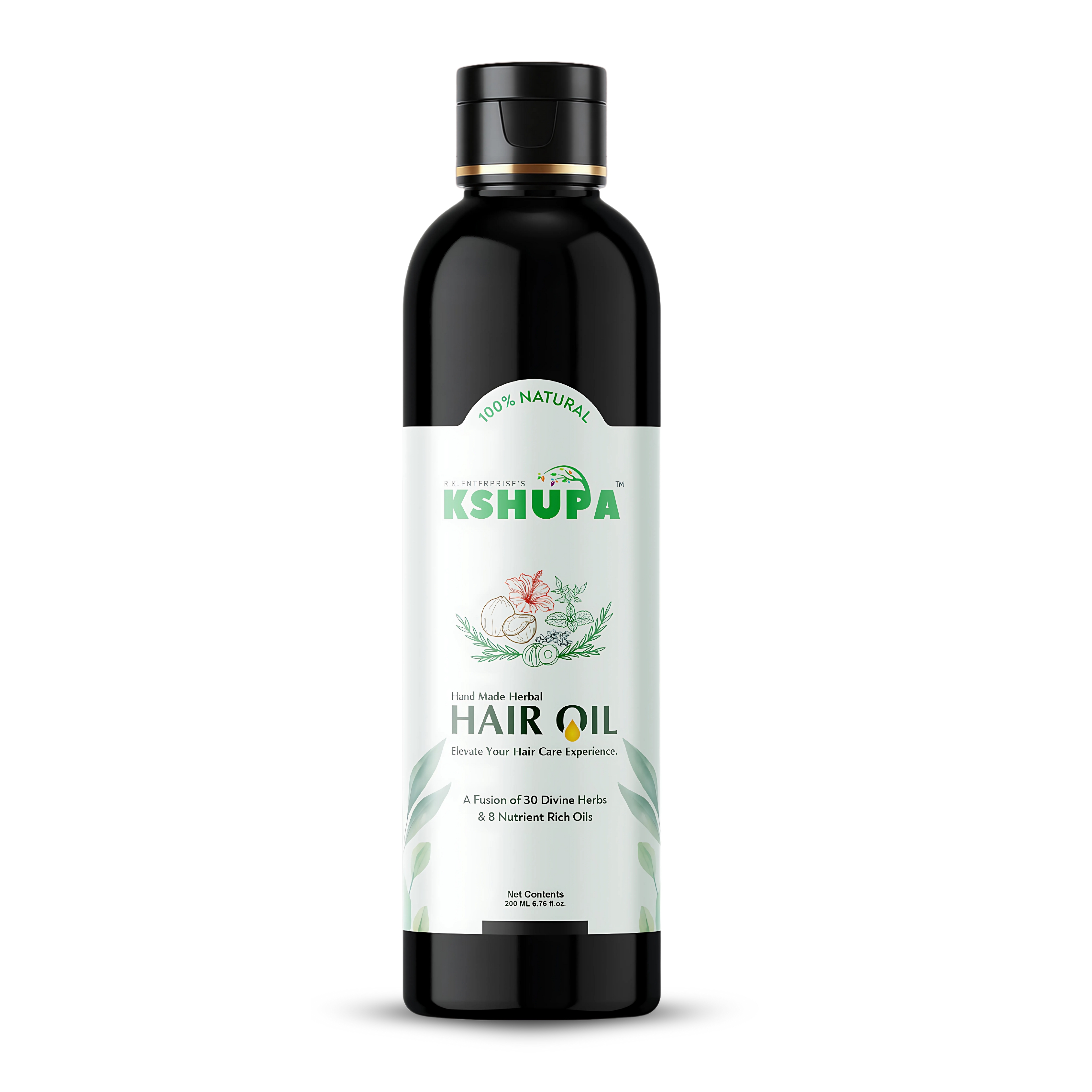 200ML HANDMADE AYURVEDIC HAIR OIL | 32 Ayurvedic Herbs & 8 Cold-Pressed Oils | Anti Hair Fall & Hair Growth