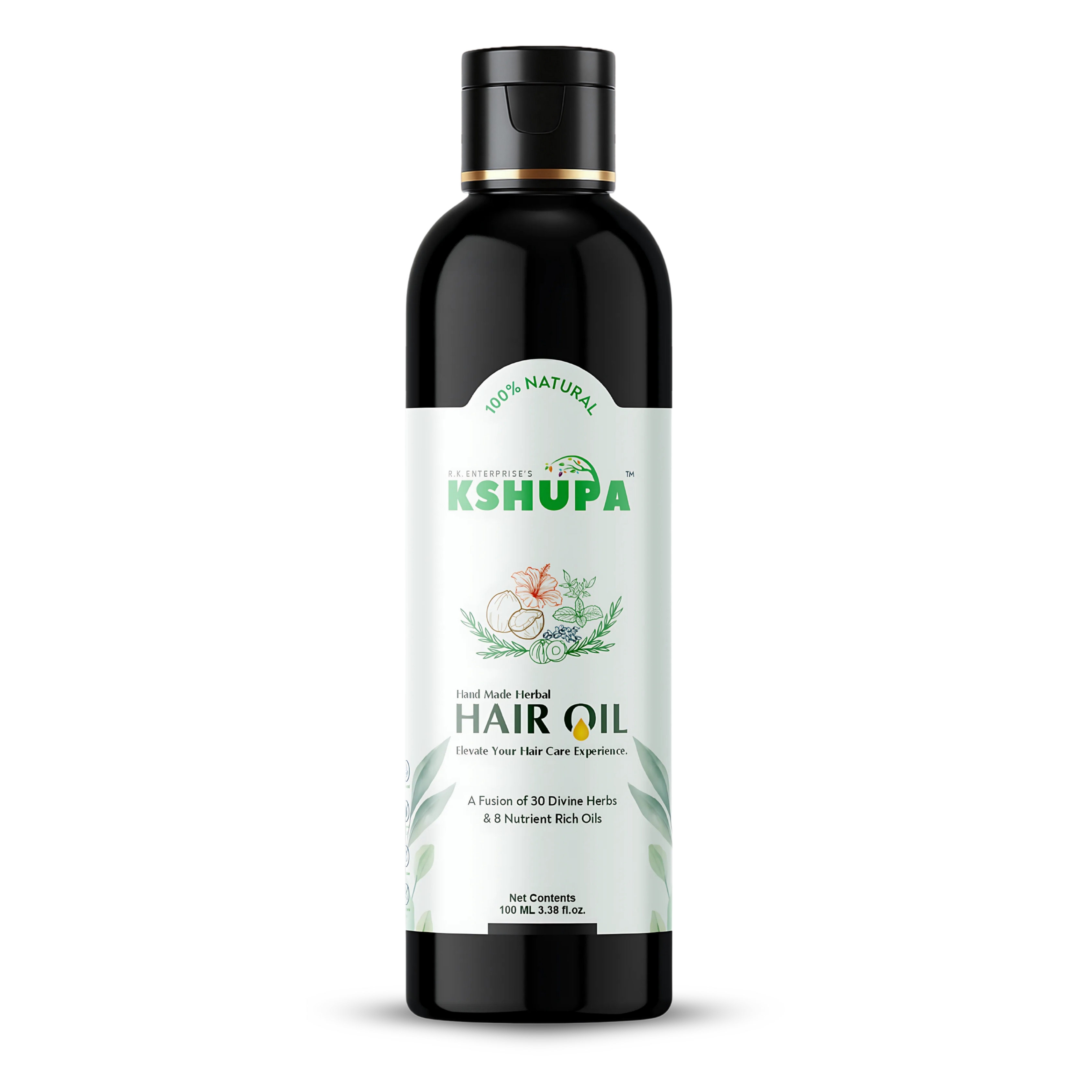 100ML HANDMADE AYURVEDIC HAIR OIL | 32 Ayurvedic Herbs & 8 Cold-Pressed Oils | Anti Hair Fall & Hair Growth