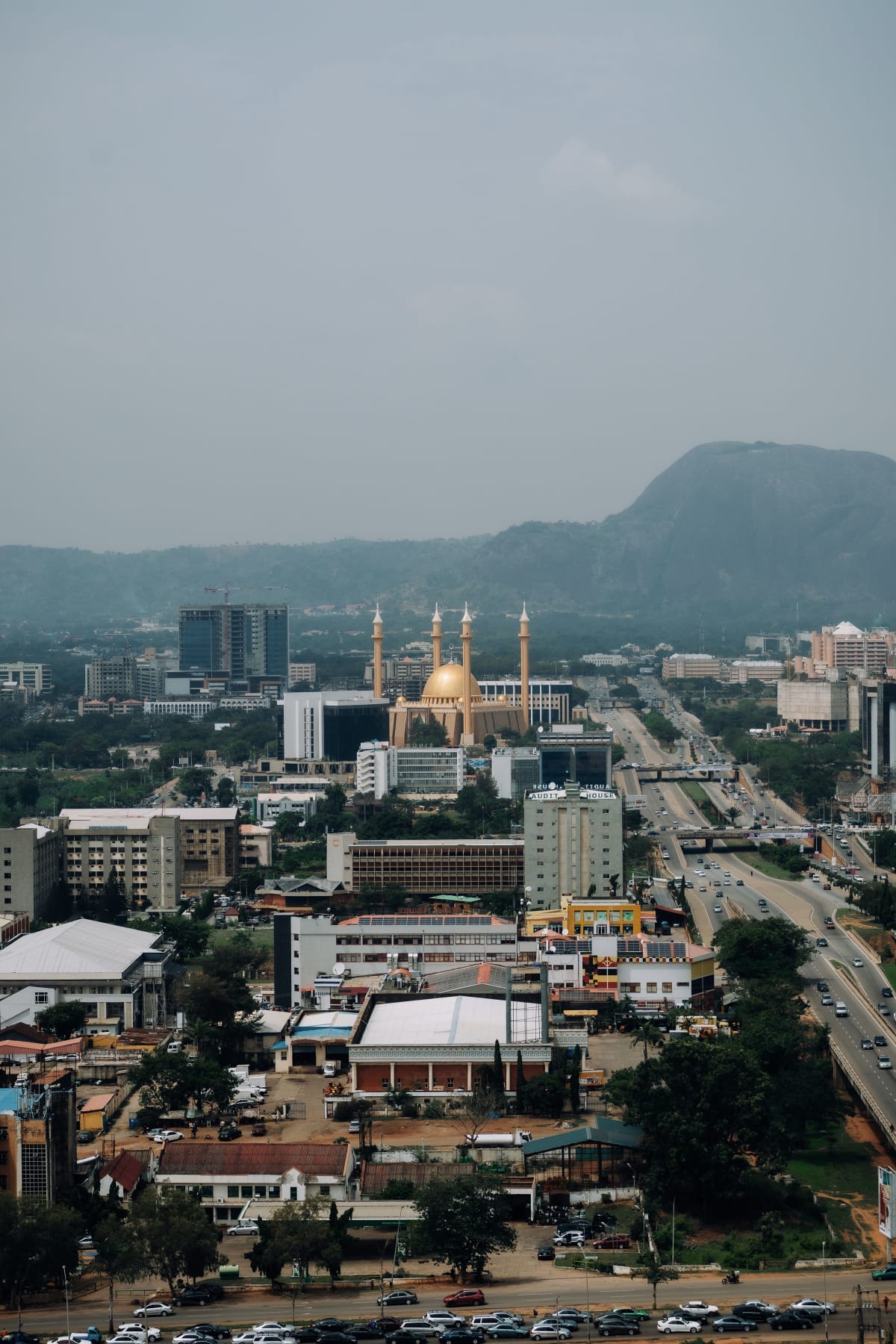The Abuja skyline with the National Mosque