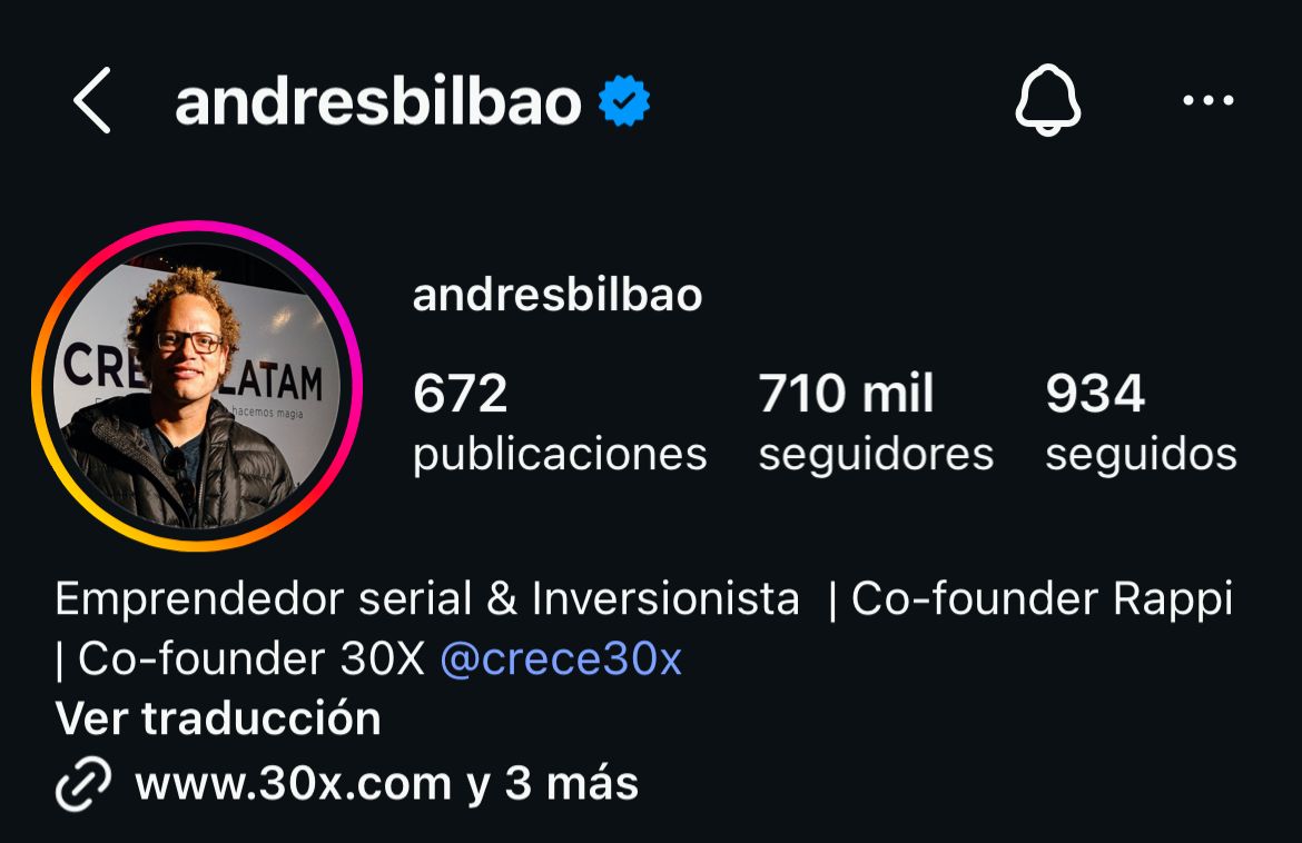 Andrés Bilbao Instagram
