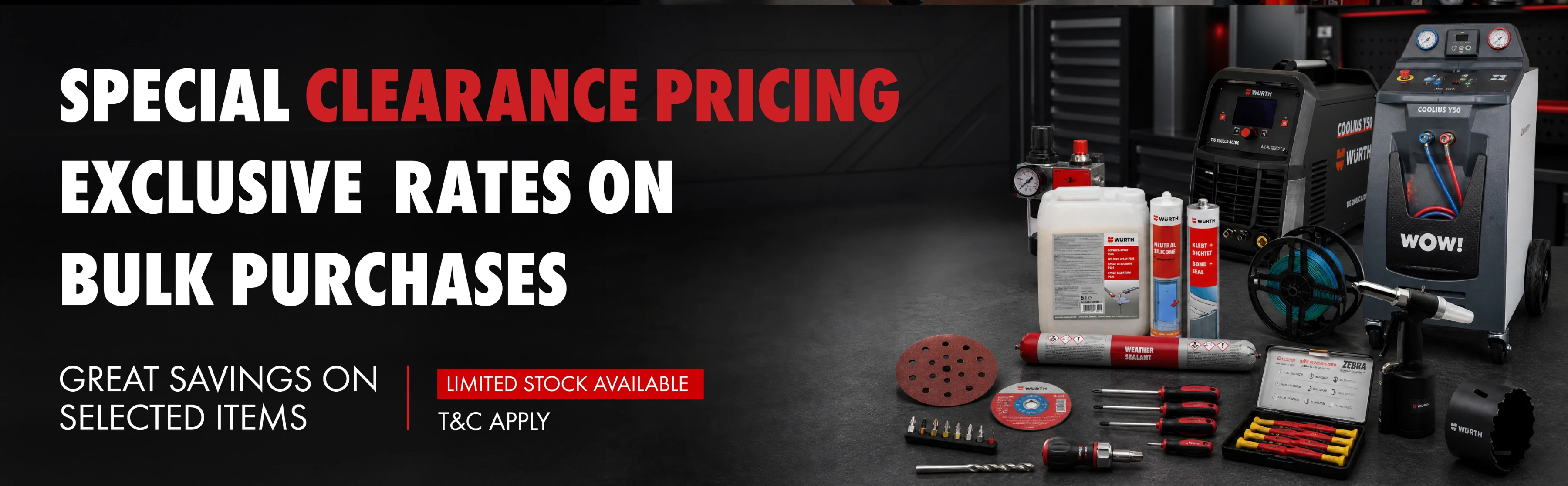 Special Clearance Pricing &mdash; exclusive rates on bulk purchases. Great savings on selected items. Limited stock available, T&C apply.