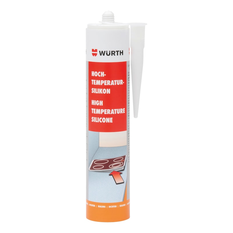 High-temperature red silicone sealant cartridge
