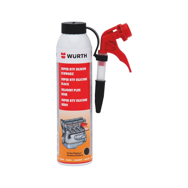 Super RTV black silicone adhesive and sealing compound
