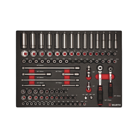 91-piece socket wrench set – Würth workshop tools UAE
