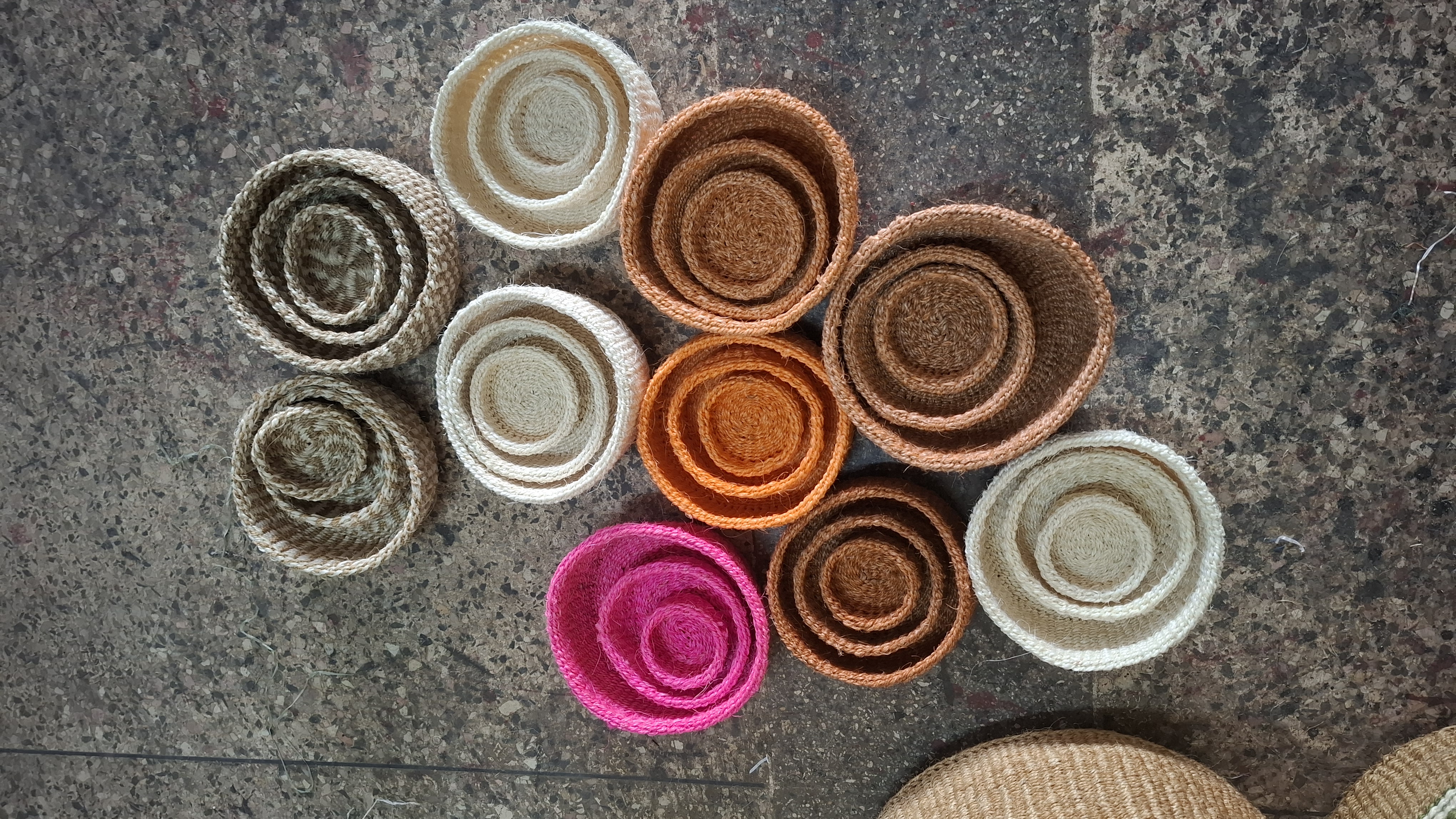 Sisal organisers set of 3
