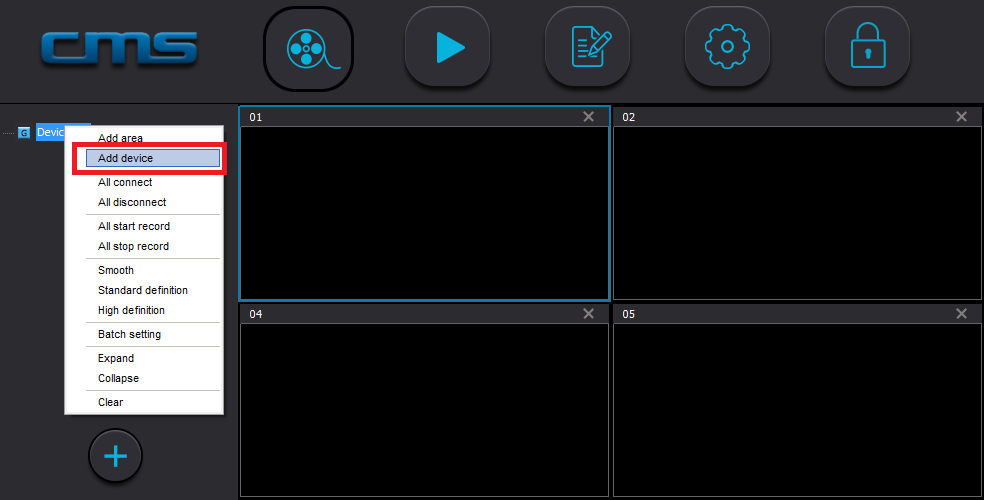 device addition page