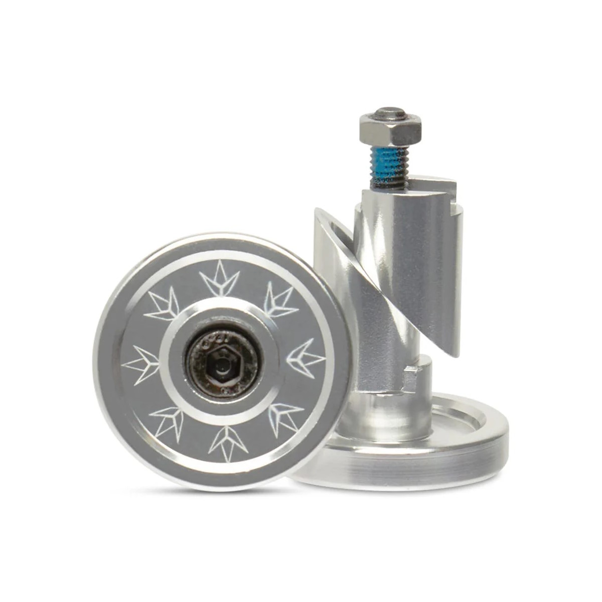 Blunt Bar Ends Alloy Pair Hõbedane