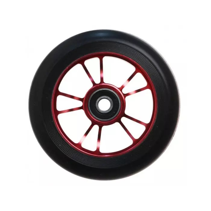 Blunt Wheel 10 Spokes 100mm Must/Punane