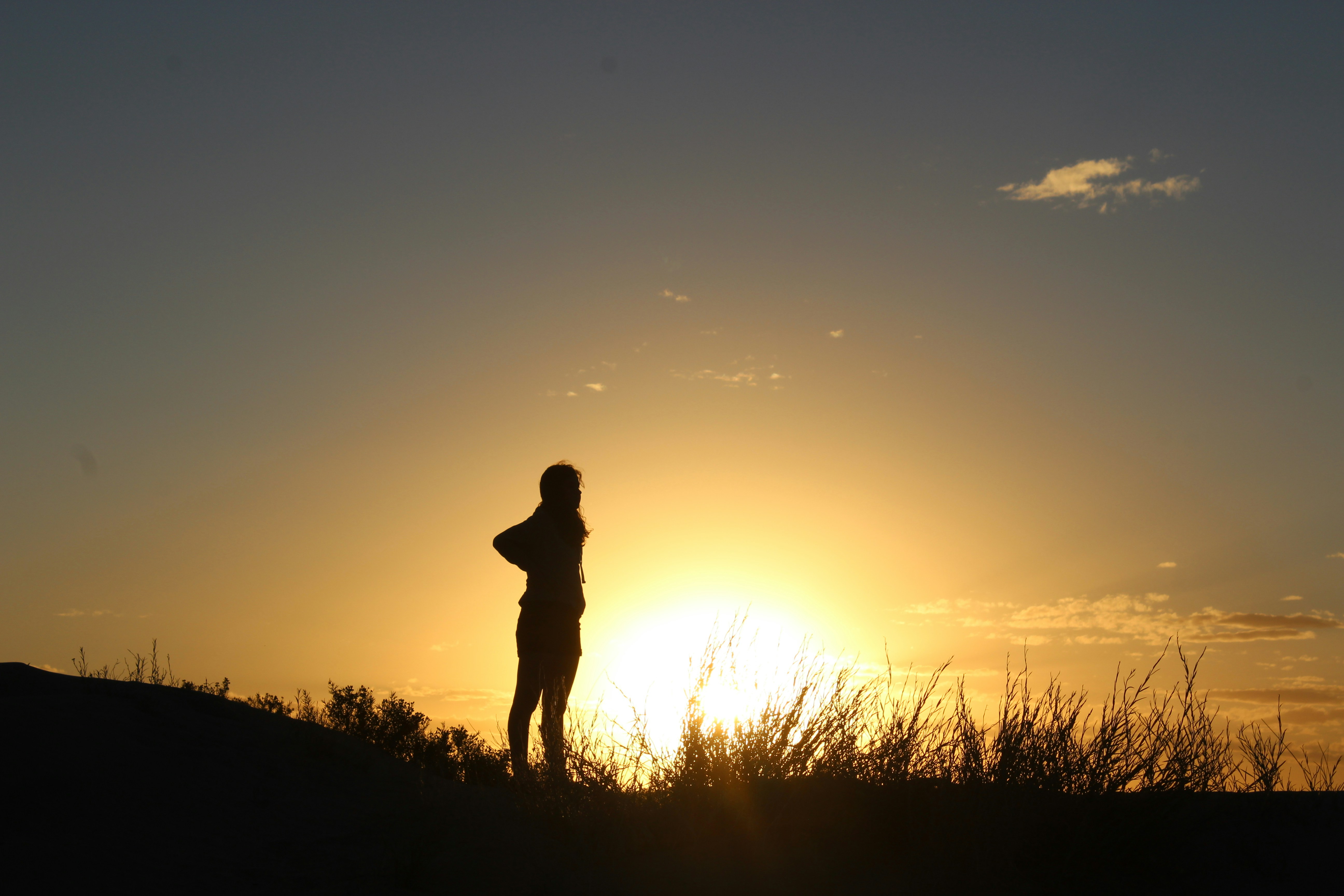 Silhouette at sunset