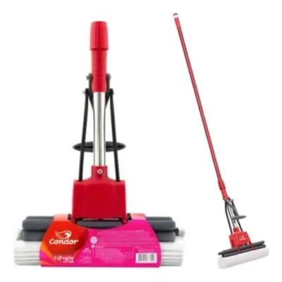 mop rodo espuma pva mágico limpeza geral plus super absorvente celeste