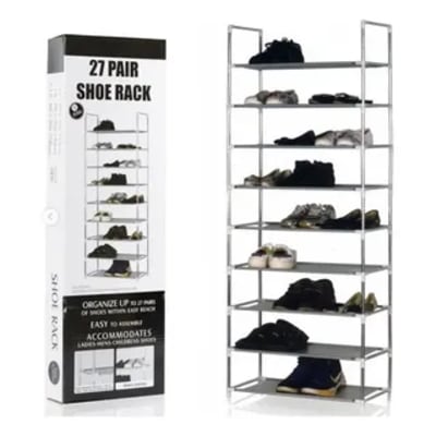 sapateira vertical irsina 7 andares aço inox 21 pares cor preto