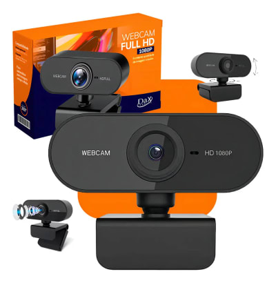 webcam camera full hd zoom 1080p 360 graus videoconferencia streamcam web cam entrada usb 2.0 com microfone- dax ilumine