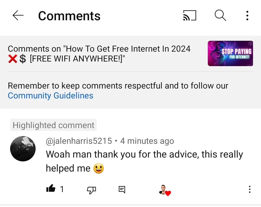 User comment reviewing James Jernigan's SEO strategies