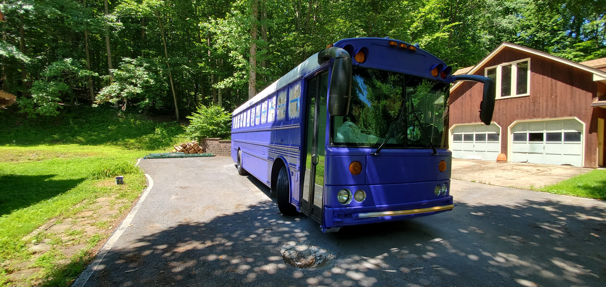 Bus Painted Purple