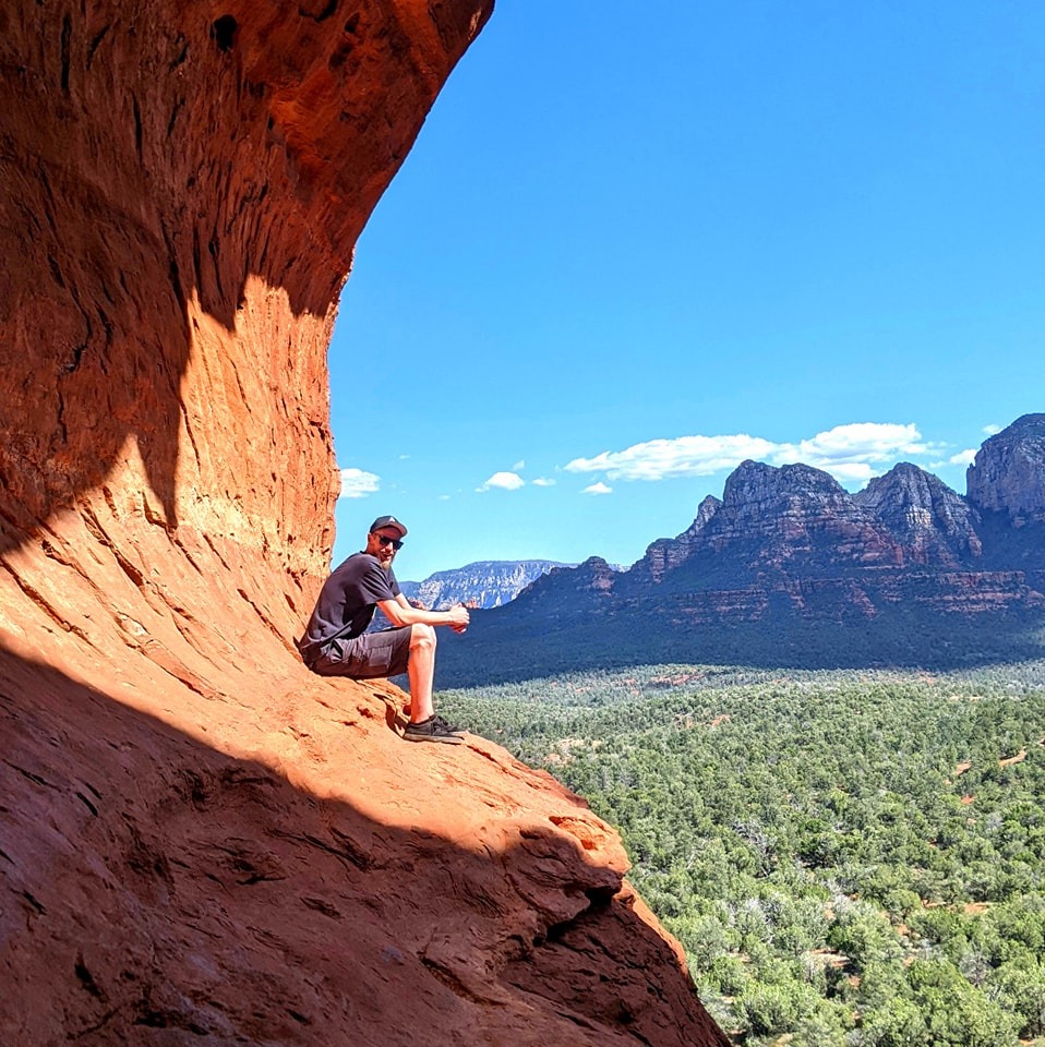 James Jernigan exploring the Birthing Cave in Arizona