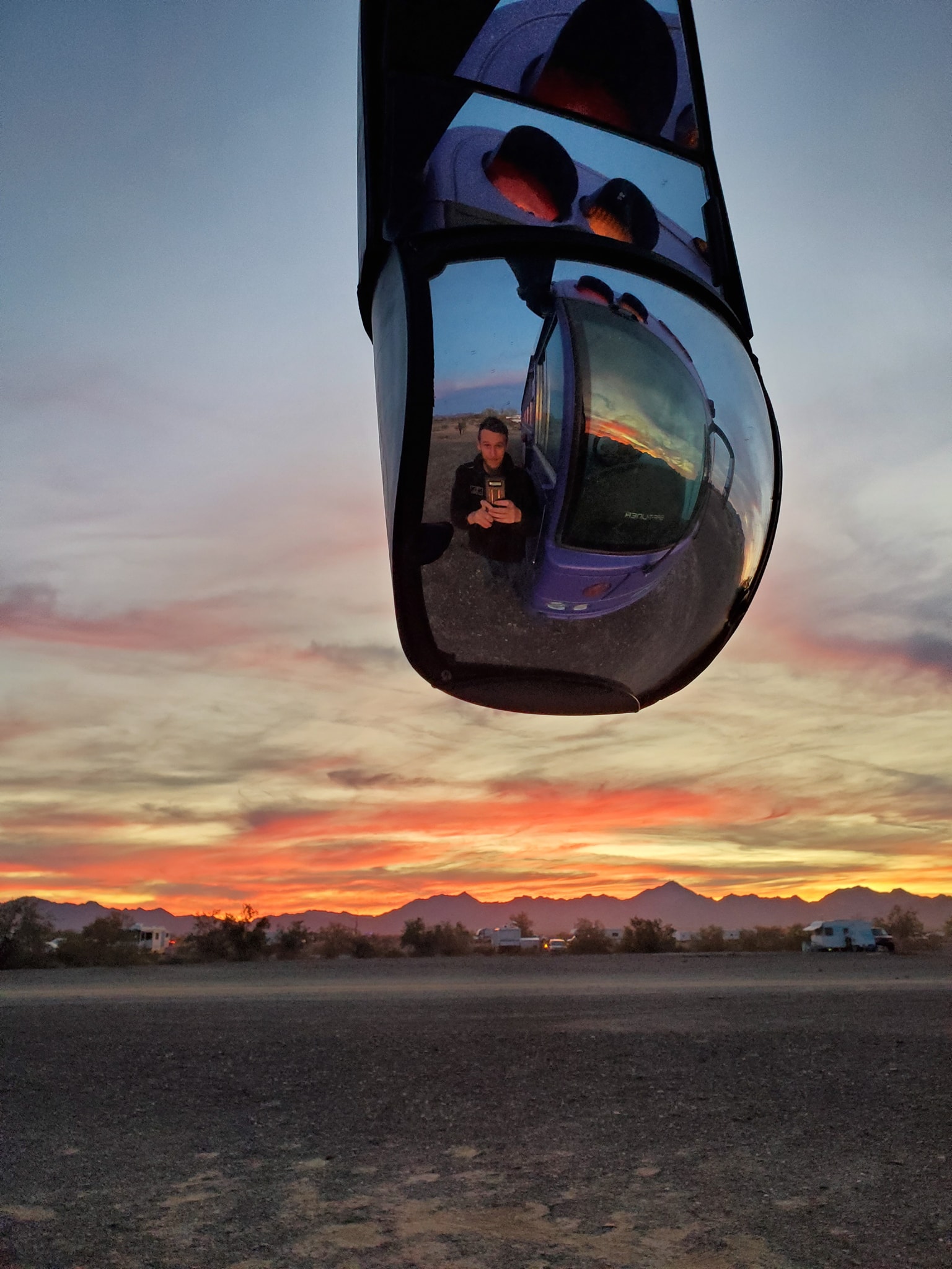 Selfie in Skoolie Mirror