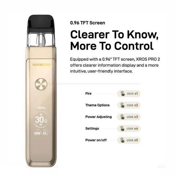 Vaporesso - XROS PRO 2 - Glittering Gold - Pod-Systems - Vaporesso - common.image 2