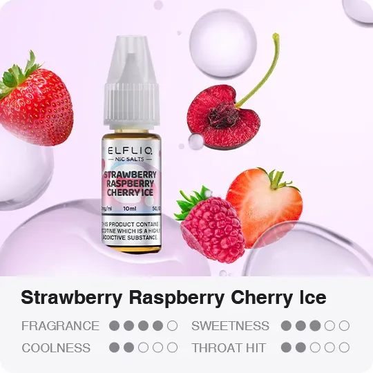 ELFLIQ - Strawberry Raspberry Cherry Ice (5% nic - 30ml)