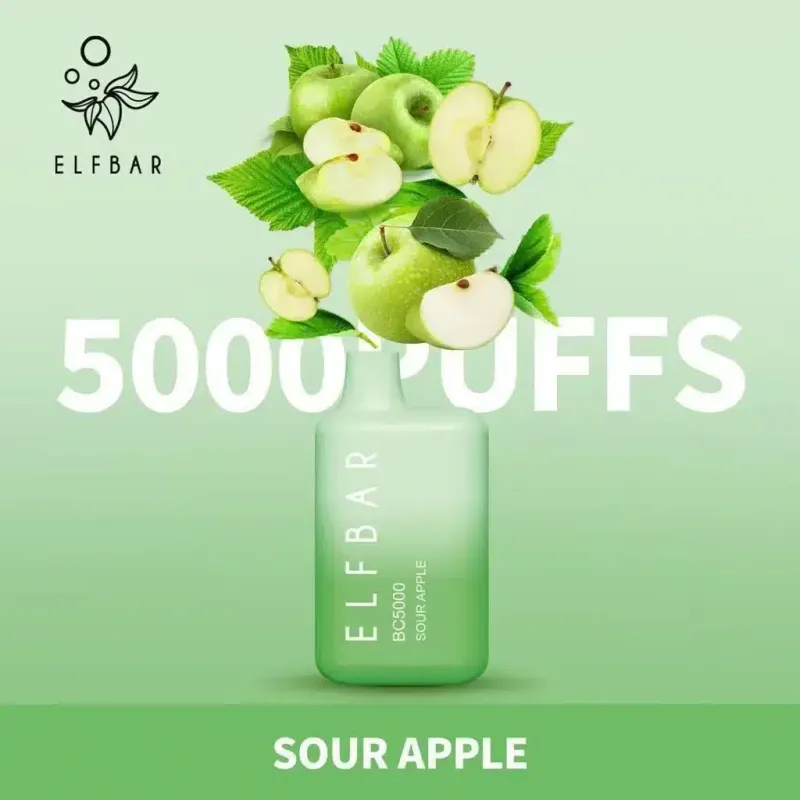 Elf Bar - (Sour Apple) (5000 Puffs)