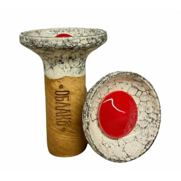 Oblako - (Red on White-Black Marble)