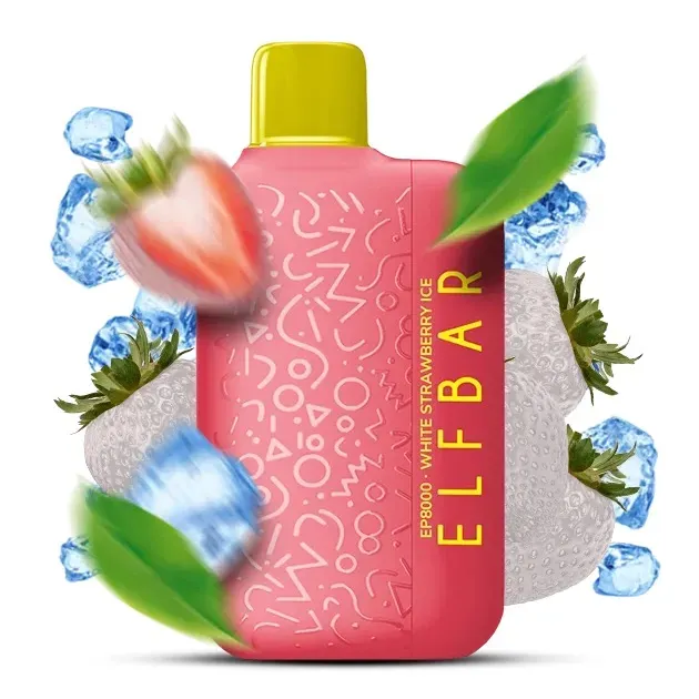 Elf Bar - White Strawberry Ice (8000 Puffs)