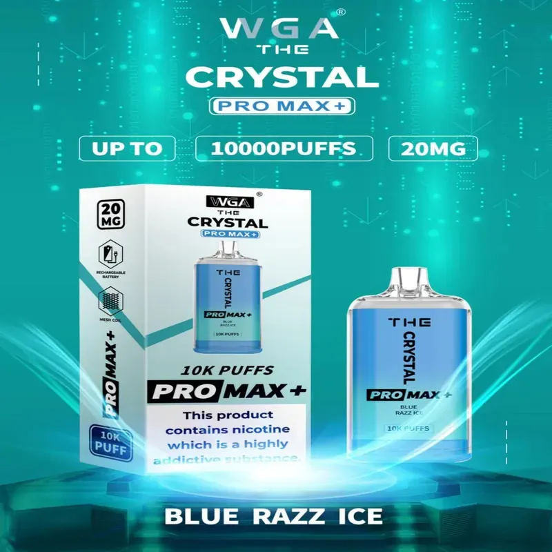 WGA Crystal - Blue Razz Ice (10000 Puffs)