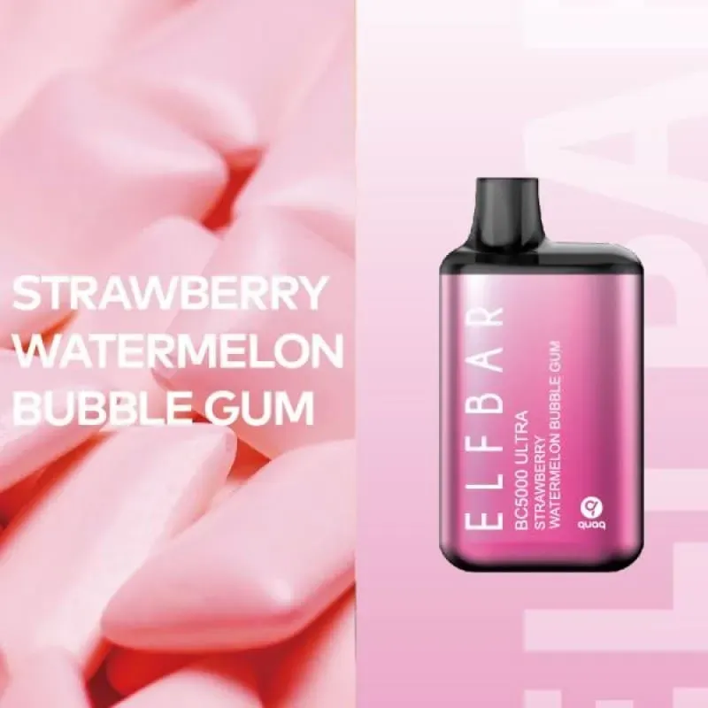Elf Bar - BC Strawberry Watermelon Bubble Gum (5000 Puffs - Ultra)