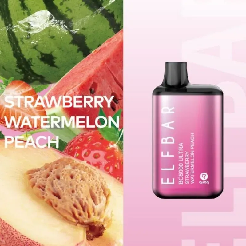Elf Bar - BC Strawberry Watermelon Peach (5000 Puffs - Ultra)