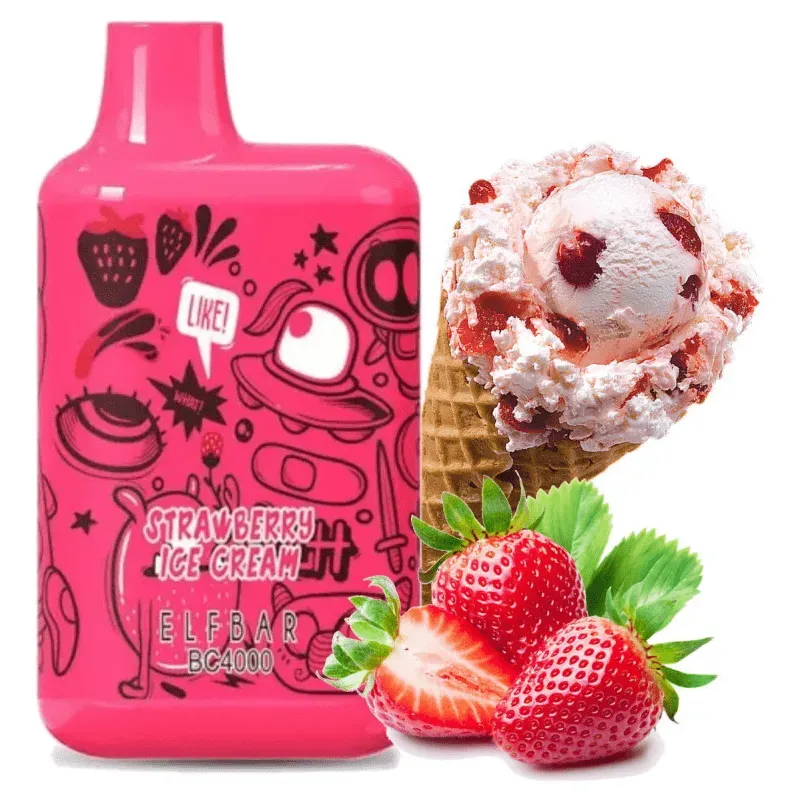Elf Bar - BC Strawberry Ice Cream (4000 Puffs - Limited)