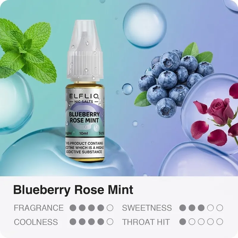 ELFLIQ - Blueberry Rose Mint (5% nic - 30ml)