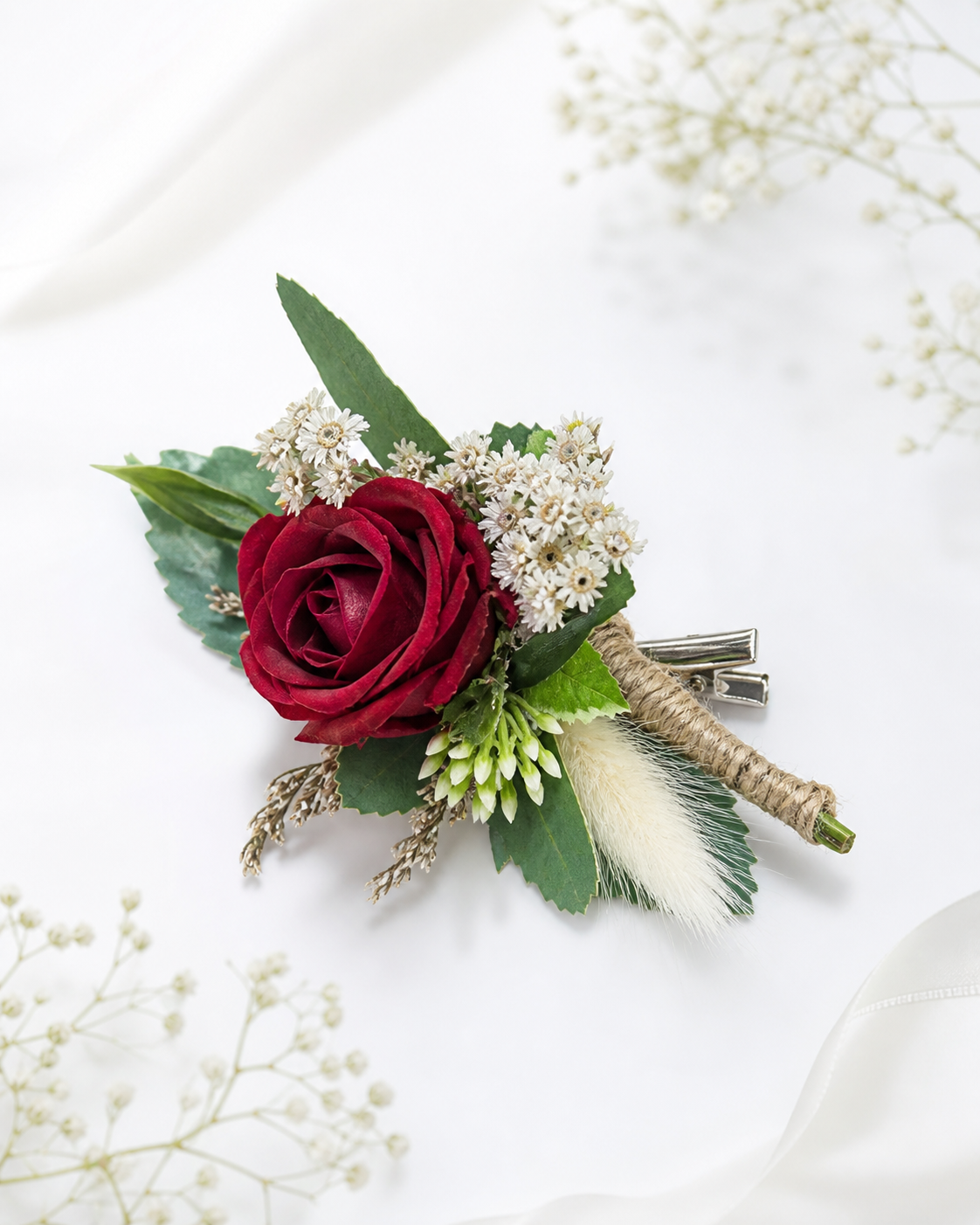 Crimson Rose Corsage