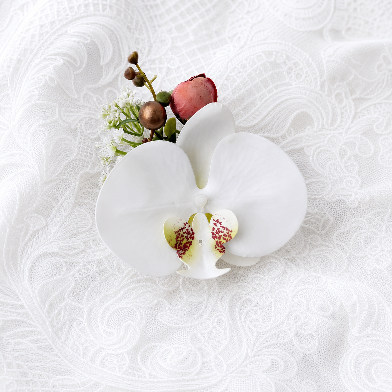 Ivory Orchid Corsage
