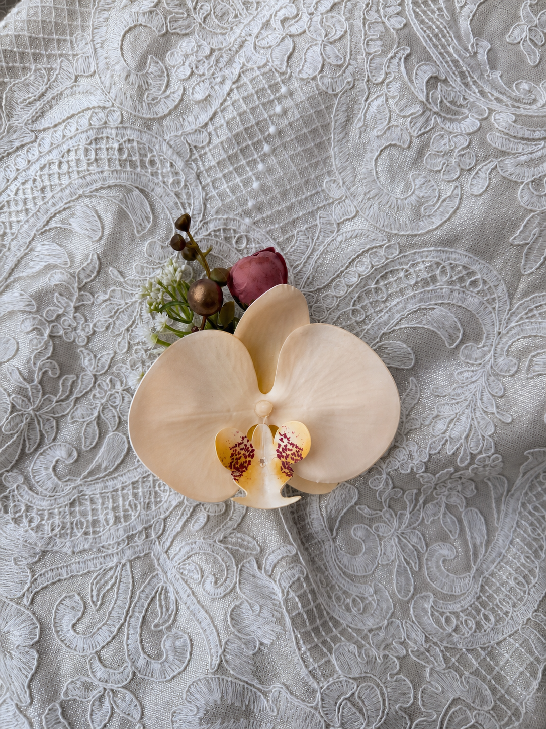 Ivory Orchid Corsage thumbnail 3