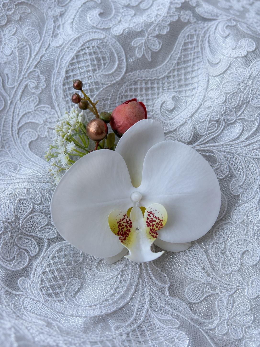 Ivory Orchid Corsage thumbnail 2