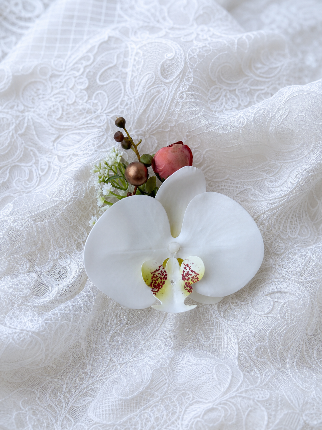 Ivory Orchid Corsage thumbnail 5