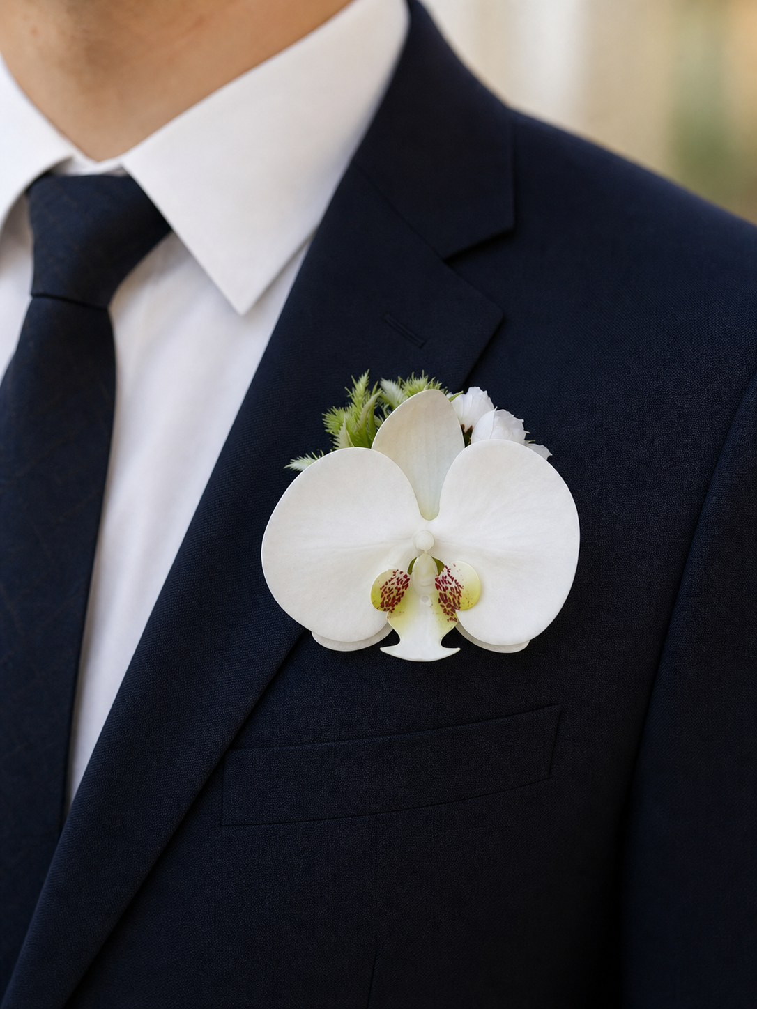 Ivory Orchid Corsage thumbnail 4